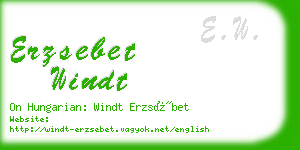 erzsebet windt business card